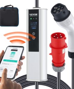 VEVOR Portable Type 2 EV Charger with 7.5m (24.6 ft) Cable