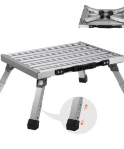 VEVOR Adjustable Height Folding Aluminum Step Stool
