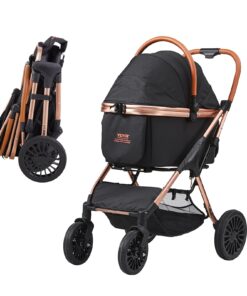 VEVOR Pet Stroller with Detachable Carrier and Storage