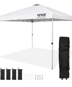 VEVOR 3x3m Pop-Up Canopy Party Tent with UPF 50+ and Flame-Retardant Protection