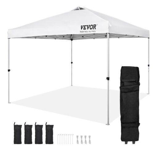 VEVOR 3x3m Pop Up Canopy Party Tent with UPF 50+ and Flame Retardant Protection