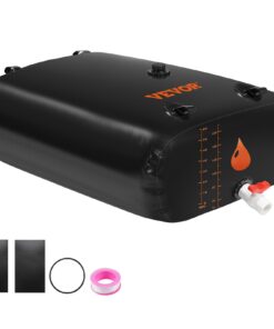 VEVOR 240L / 63 Gallon PVC Collapsible Water Tank Bladder with Spigots and Overflow Kit for Garden