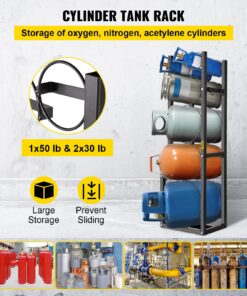 2x13,6 kg (30 lb) un 3 mazas pudeles - 123,2x38,1x27,9 cm Skābekļa gāzes balonu uzglabāšanai