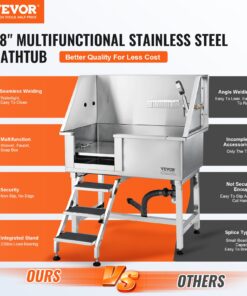 Leak-Proof Dog Grooming Tub for Large