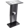 VEVOR 119 cm 47 in Tall Acrylic Podium Stand with Wide Reading Surface and Storage Shelf for Church