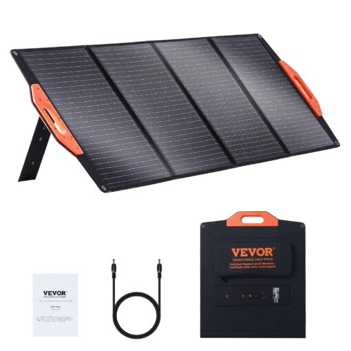 VEVOR 120W Portable Monocrystalline Solar Panel Charger Kit