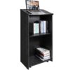 VEVOR Wood Podium Stand with Storage and Wheels