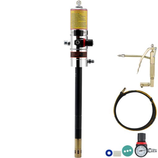 VEVOR 501 Pressure Ratio Pneumatic Grease Pump with 4m 13ft Hose and 360° Swivel Grease Gun for High Efficiency Lubrication