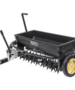 VEVOR 45 kg (100 LB) Tow Behind Broadcast Spreader and Aerator with 25 cm (10") Wheels