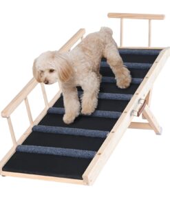 VEVOR Adjustable Wooden Dog Ramp with Non-Slip Surface