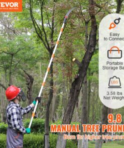 Секатор для Деревьев с легкой алюминиевой Ручкой и Острым Лезвием из Углеродистой Стали