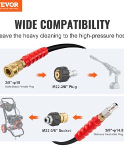 Kink-Free 3/8 Inch Male/Female Connectors