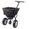 VEVOR 100 LB 56L Walk Behind Broadcast Spreader с 30-ступенчатой регулировкой и 30 см 12 колесами