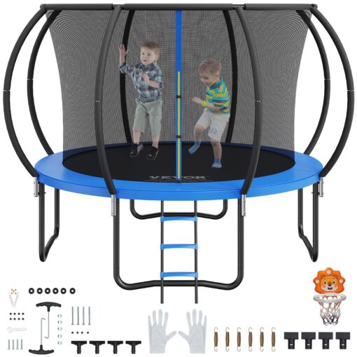 VEVOR 3m 10ft Outdoor Recreational Trampoline for Kids with Safety Enclosure Net