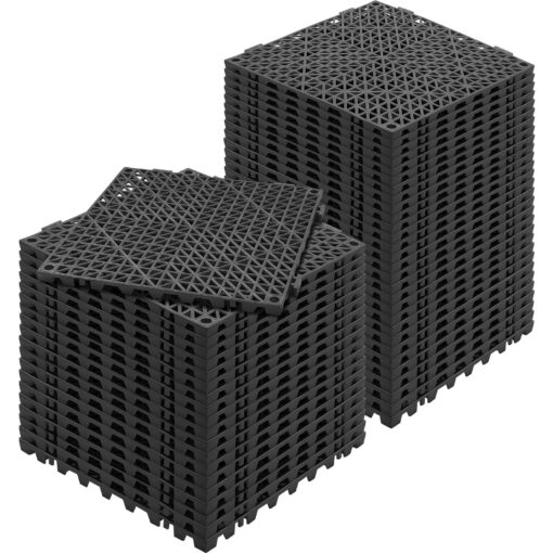 VEVOR 50 Pack Interlocking PVC Drainage Mats