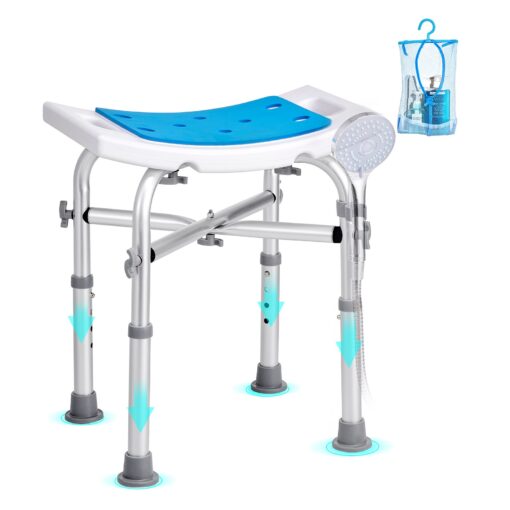 VEVOR Adjustable Height Shower Chair