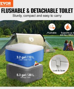 Compact Porta Potty with Level Indicator for Adults and Kids