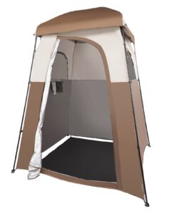 VEVOR Outdoor Camping Shower Tent - 168cm x 168cm x 221cm Portable Privacy Shelter with Detachable Top