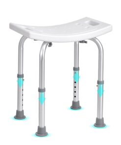 VEVOR Adjustable Shower Chair with Non-Slip Feet and Built-in Handles