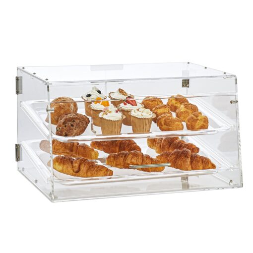 VEVOR 2 Tier Acrylic Pastry Display Case with Rear and Front Doors