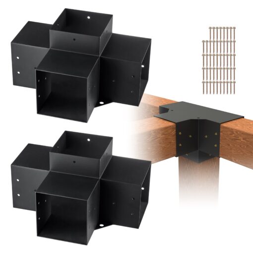 VEVOR 4 Way Pergola Bracket Kit 6x6 142x142mm