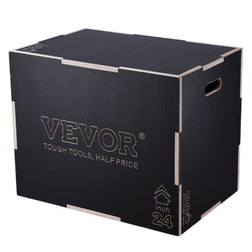 VEVOR 3 in 1 Wooden Plyometric Jump Box with Adjustable Heights of 766151 cm 302420 inch