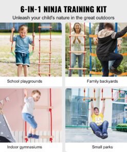 227 kg (500 lbs) Capacity Outdoor Playset with 10 Adjustable Obstacles