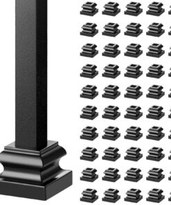 VEVOR Aluminum Alloy Stair Railing Baluster Shoes with Screw Holes for 12.7mm (1/2 Inch) Square Railings