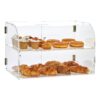 VEVOR 2 Tier Acrylic Pastry Display Case with Rear Door