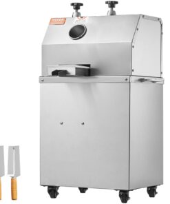 VEVOR 750W Stainless Steel Electric Sugar Cane Juicer with 3 Rollers