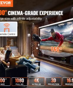 254 cm (100 inch) 16:9 4K 1080 HD Electric Projection Screen with Remote Control