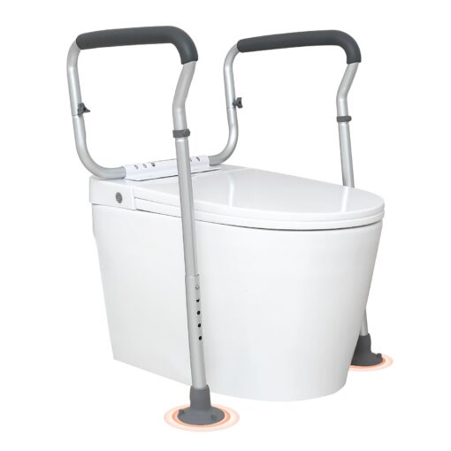 VEVOR Adjustable Toilet Safety Rail with Padded Armrests