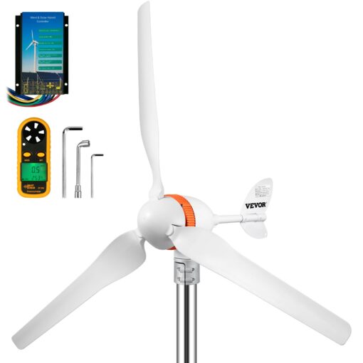 VEVOR 400W 12V Wind Turbine Generator Kit with 30A Wind Solar Controller