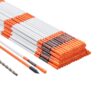 VEVOR 100PCS Driveway Markers 478 1215 cm Orange Fiberglass Snow Stakes with Reflective Tape