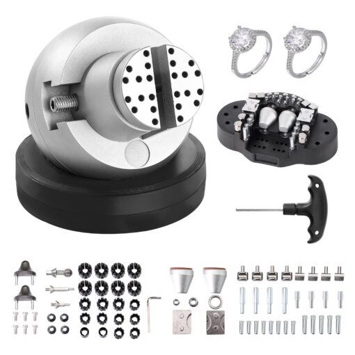 VEVOR 127 cm 5 inch 360° Rotating Ball Vise with 69 PCS Attachments