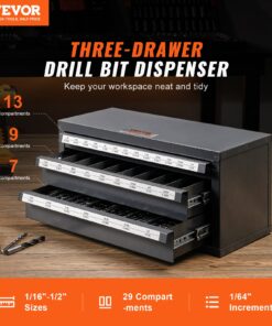 Stackable 3-Drawer Organizer for 1.6mm to 12.7mm (1/16" to 1/2") Bits
