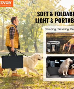 Portable Crate Kennel with Mesh Panels