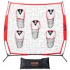 Сетка для метания VEVOR Football Trainer 244 x 244 м 8 x 8 футов с 5 Карманами для мишеней