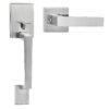 VEVOR Adjustable Satin Nickel Square Entry Door Handle Set with Lever