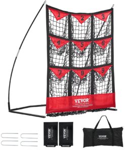 VEVOR 9-Pocket Baseball Softball Rebound Net with Strike Zone