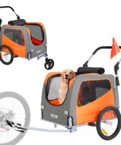 VEVOR 2-in-1 Dog Bike Trailer & Pet Stroller