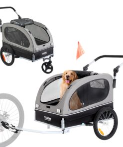 VEVOR 2-in-1 Dog Bike Trailer and Pet Stroller
