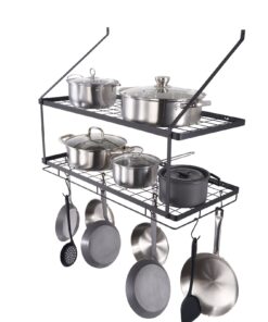 VEVOR Wall Mounted Two-Tier Pot Rack