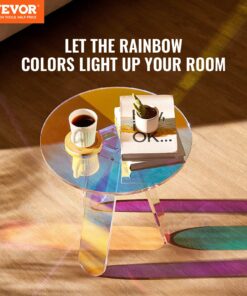 45 cm (17.7 in) Clear Rainbow Coffee Table