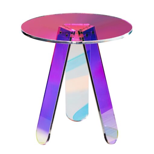 VEVOR Round Iridescent Acrylic Side Table