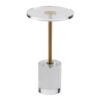 VEVOR Clear Acrylic End Table with Solid Base
