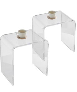 VEVOR Acrylic End Tables Set