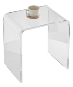 VEVOR Clear Acrylic C-Shaped End Table