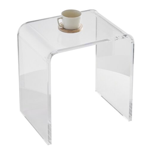 VEVOR Clear Acrylic C Shaped End Table