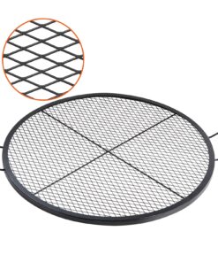 VEVOR 91cm (36 Inch) Round Fire Pit Grill Grate - Heavy Duty Steel BBQ Cooking Grid with Handle